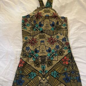 Vibrant Floral Halter Dress